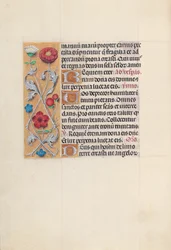 Hours of Queen Isabella the Catholic, Queen of Spain: Fol. 28v, c. 1500.