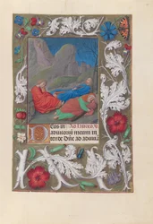 Timmar av drottning Isabella den katolska, drottning av Spanien:  Fol. 57r, Plågorna i trädgården