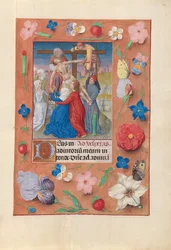 Hours of Queen Isabella the Catholic, Queen of Spain: Fol. 73r, Nedstigning från korset, ca. 1500.