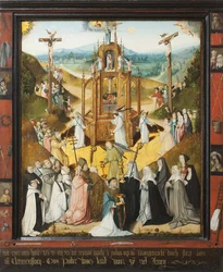 La fontaine de vie, epitaphe pour frere Clemensson - Livets fontän. Epitafium för Fader Clemensson - Mästare över Prags fontän (aktiv mellan 1475 och 1525). Olja på trä