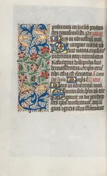 Tidsbok Användning av Rouen: fol. 100V, c. 1470.
