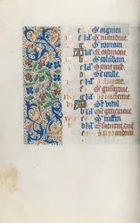Tidsbok Användning av Rouen: fol. 11v, c. 1470.
