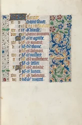 Tidsbok Användning av Rouen: fol. 2r, c. 1470.