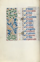 Tidsbok Användning av Rouen: fol. 5v, c. 1470.
