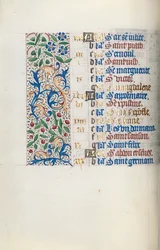 Tidsbok Användning av Rouen: fol. 7v, c. 1470.