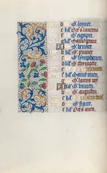 Tidsbok Användning av Rouen: fol. 8v, c. 1470.