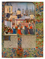 Drottning Isabellas inträde i Paris, c1385 1400-talet.