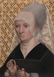 Porträtt av en kvinna, ca 1490-95 (olja på trä)