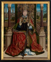 Centralpanel av Saint Nicholas altartavla, ca 1486-93 (olja på panel)
