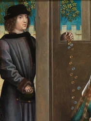 Detalj av St Nicholas välgörenhet, från St. Nicholas altartavla, c.1486-93 (olja på panel)