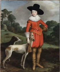 Ett porträtt av William II, Prince of Orange, som en pojke (olja på duk)