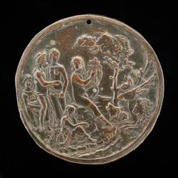 Orpheus spelar för djuren, fjärde kvartalet 1400-talet.