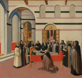 Sankt Antonius död, ca 1430-1435 (tempera på poppelpanel)