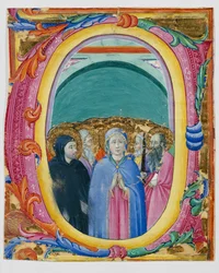 All Saints i ett initialt E eller O, ca. 1430-40.