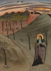 Sankt Antonius abbot i vildmarken, ca. 1435.