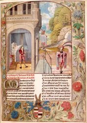 Harley 4425, fol.7 Älskaren sover, reser sig och går till kärlekens trädgård, från 