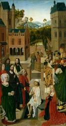 Resning av Lazarus (tempera på panel)