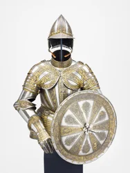 Halvrustning och tavla för tjänst till fots, c.1600