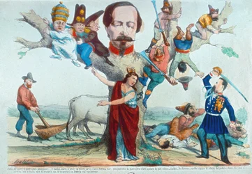 Allegori över Italien under Risorgimento