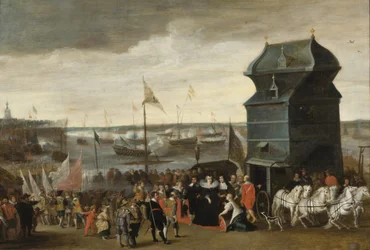 Drottning Marie de Medici går i land i Antwerpen, 1632