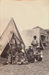 [Lägerplats med soldater från 22:a New York State Militia, Harper