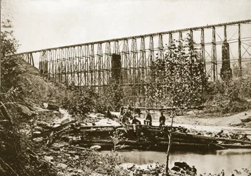 Falling Water Bridge, Nashville och Chattanooga Railroad, 1861-65
