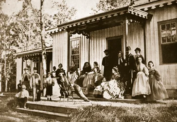 General Heintzelman underhöll sina vänner vid konvalescentlägret i Alexandria 1861-65.