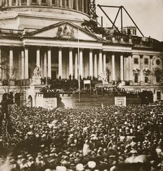 Invigning av president Lincoln, 4 mars 1861 (fotogravyr)
