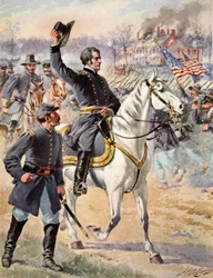 Generalmajor Hooker vid slaget vid Chancellorsville, Virginia, 3 maj 1863