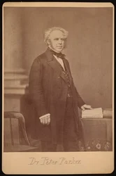 Porträtt av Peter Parker 1804-1888, före 1888.