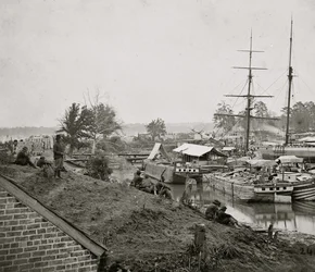 Vita huset landar på Pamunkey, 1862