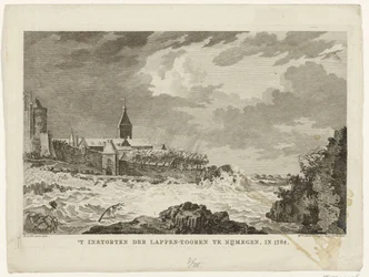 Kollaps av lapptornet i Nijmegen, 1784 Kollaps av Lapp Tower i Nijmegen. År 1784 (titel på objekt)