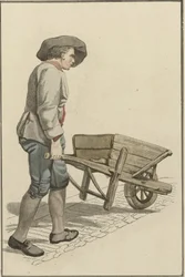 Man med skottkärra