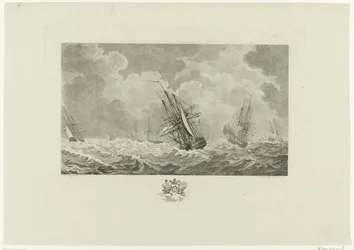 Holländsk flotta i stormen, 1784