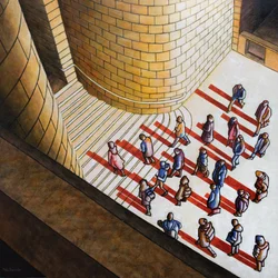 Footfall, 2018 (akryl på panel)