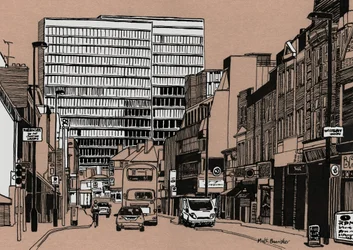 South End - Croydon, 2016 (akrylfärg på kartong)