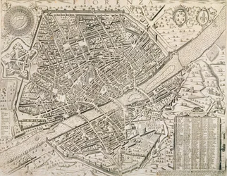Karta över Florens, 1595