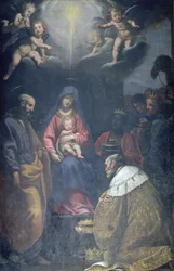 Tillbedjan av Magi, 1629