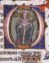 Saint Ambrose - (miniatyr, ca 1492-1523)