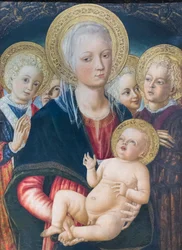 Madonna och barn med änglar