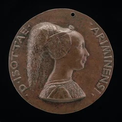 Isotta degli Atti, 14321433-1474, älskarinna 1446, sedan hustru efter 1453, till Sigismondo Malatesta [obv