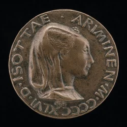 Isotta degli Atti, 14321433-1474, älskarinna 1446, sedan hustru efter 1453, till Sigismondo Malatesta [obv