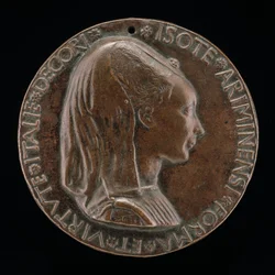 Isotta degli Atti, 14321433-1474, älskarinna 1446, sedan hustru efter 1453, till Sigismondo Malatesta [obv