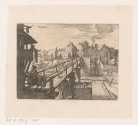 Utsikt över Charenton-le-Pont Charanton (titel på objekt) Sju franska landskap och stadsbilder (serietitel)