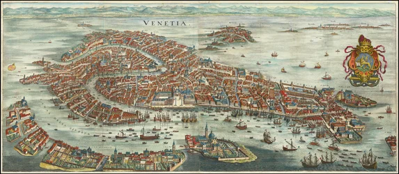 Venedig i fågelperspektiv 1636 av Matthäus Merian