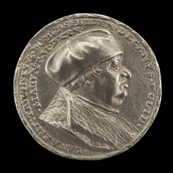 Lorenz Truchsess von Pommersfelden, 1473-1543, dekanus för katedralen i Mainz [framsidan].