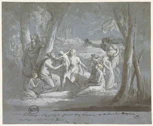 Telemachus och Calypso leker med en Amor