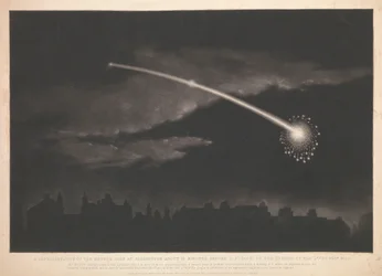 En avbildning av den meteor som sågs vid Paddington omkring 12 minuter före kl. 11 på kvällen den 11 februari 1850