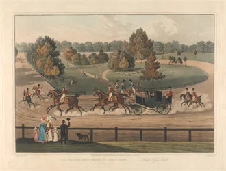 Coaching: Hans Majestät Kung George IV. Reser - Se Hyde Park.