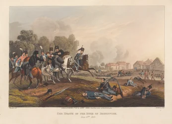 The Death of the Duke of Brunswick, 15 juni [sic] 1815. (skriva ut)
